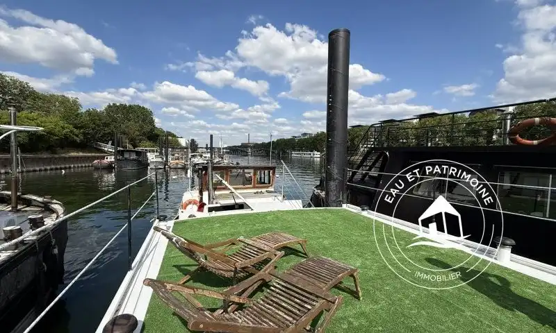 Péniche à vendre Asnières-sur-Seine - Rénovée et Contemporaine