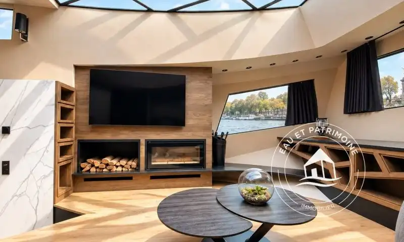 Péniche à vendre Paris 8 – Vue Tour Eiffel et Rénovation Exceptionnelle