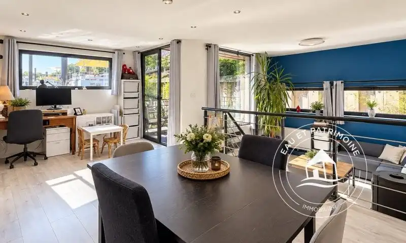 Maison flottante à vendre Asnières-sur-Seine - Rénovée et Rooftop exceptionnel