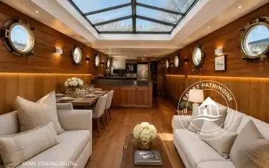 Péniche à vendre Paris 1 – Toit ouvrant et Vue Tour Eiffel