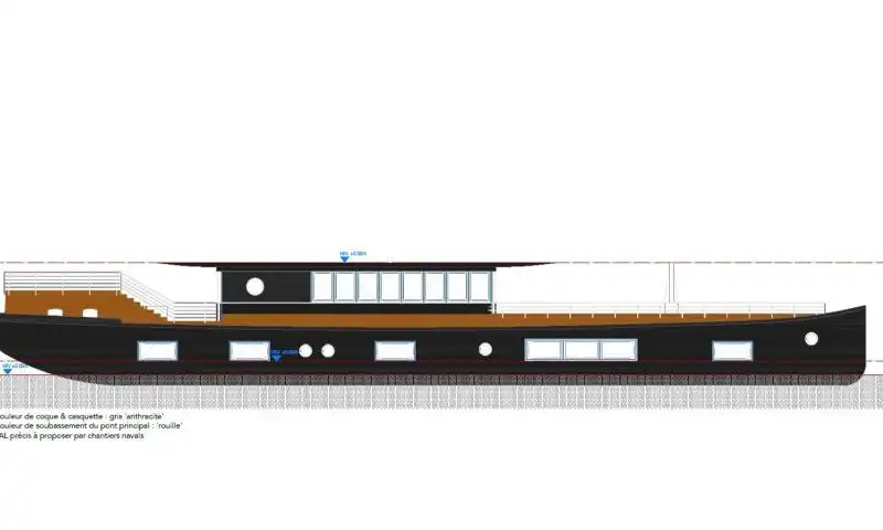 Opportunité rare d'aménagement d'une péniche Freycinet de 235 m² en vente à Levallois-Perret