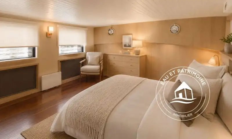 Péniche à vendre Paris 15 – Navigante et Agencement Optimal