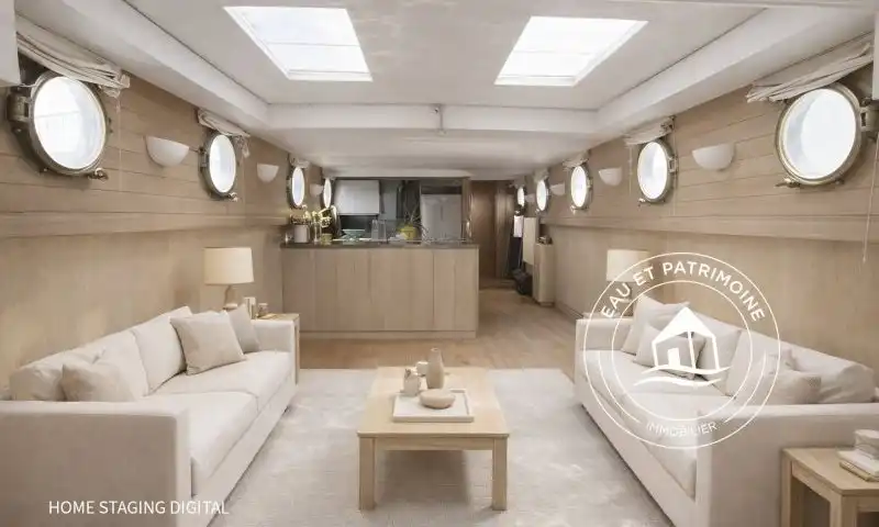 Péniche à vendre Paris 1 – Toit ouvrant et Vue Tour Eiffel