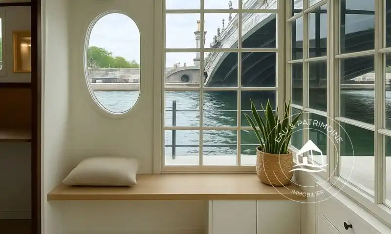 Péniche à vendre Paris 8 – Vue Spectaculaire Pont Alexandre III et Invalides